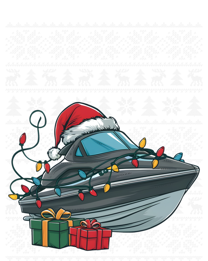 Xmas Style Ugly Santa Hat Jet Boat Christmas Gift T-Shirt