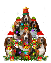 Basset Hound Christmas Tree Family Santa Hat Holiday Costume T-Shirt