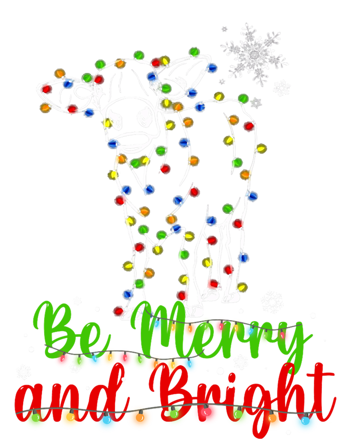 Be Merry And Bright Cow Reindeer Christmas Lights Cow 16 in Basic Backpack