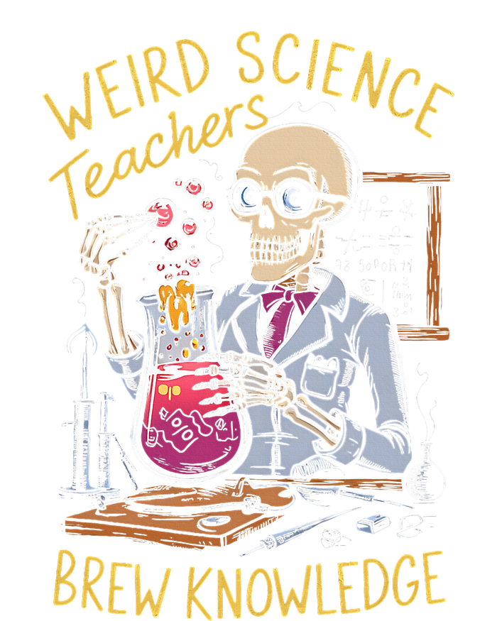 Weird Science Skeleton Halloween Teachers Brew Knowledge Ceramic Star Ornament