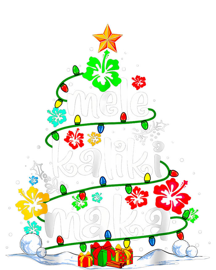 Mele Kalikimaka Tropical Christmas Hawaiian Santa Xmas Tree Tall Sweatshirt