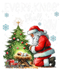 Every Knee Shall Bow Santa Christmas Nativity Scene Xmas Zip Tote Bag