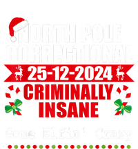 North Pole Correctional Christmas Criminally Insane Gone Elf Women's Tri-Blend 3/4-Sleeve Raglan Shirt