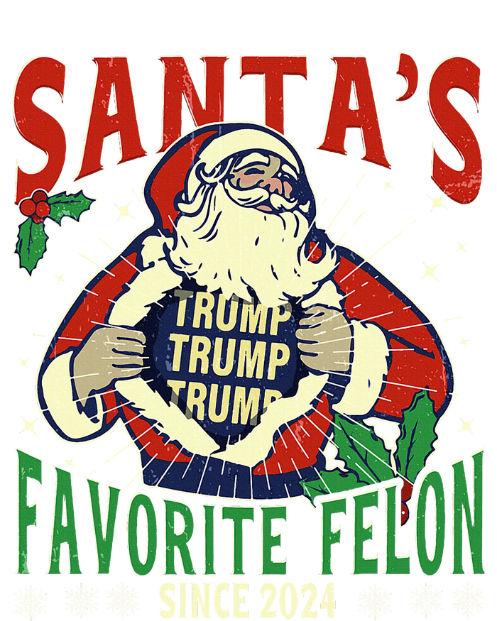 SantaS Favorite Felon Since 2024 Christmas Xmas Funny Trump Full Zip Hoodie