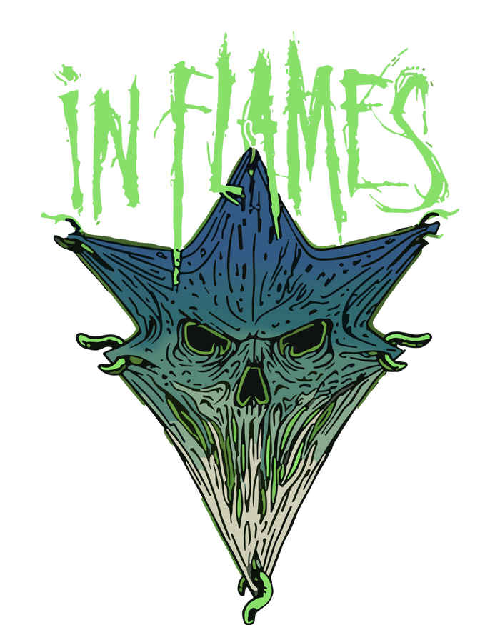 In Flames Pierced Jester Sustainable Knit Beanie