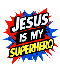 Jesus Is My Superhero Christian God Religious Comic Yupoong Adult 5-Panel Trucker Hat