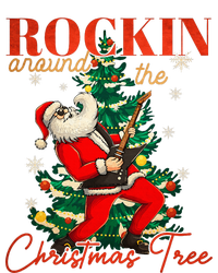 Rocking Around The Christmas Tree Santa Rock And Roll Guitar Tote Bag