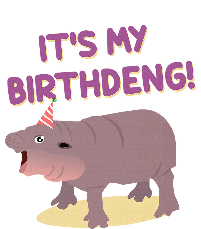 Funny Moo Deng Baby Hippo Cute ItS My Birthday Birthdeng Infant Fleece One Piece