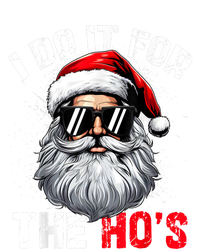 I Do It For The Hos Funny Inappropriate Christmas Santa Face Women's Knotted Racerback Tank