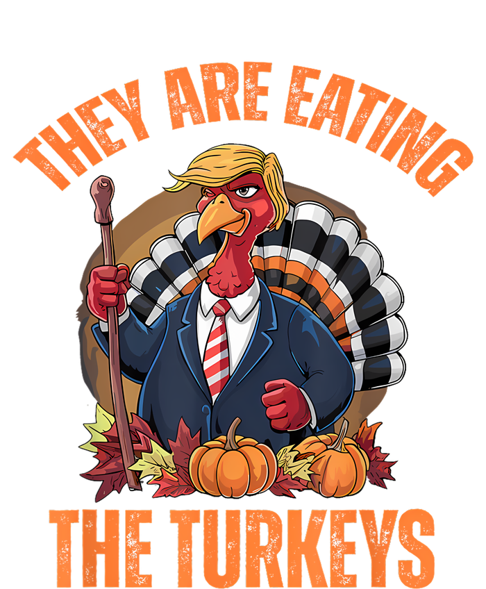 TheyRe Eating The Turkey Funny Trump Thanksgiving Humor Wool Snapback Cap