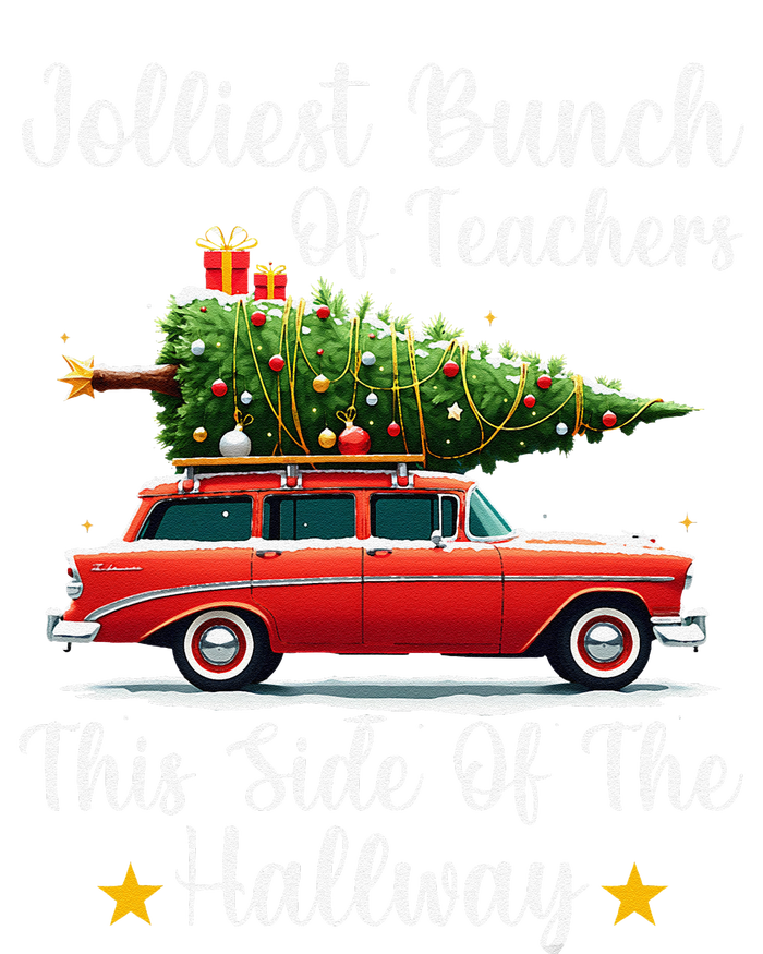 Xmas Jolliest Bunch Of Teachers This Side Of The Hallway Yupoong Adult 5-Panel Trucker Hat