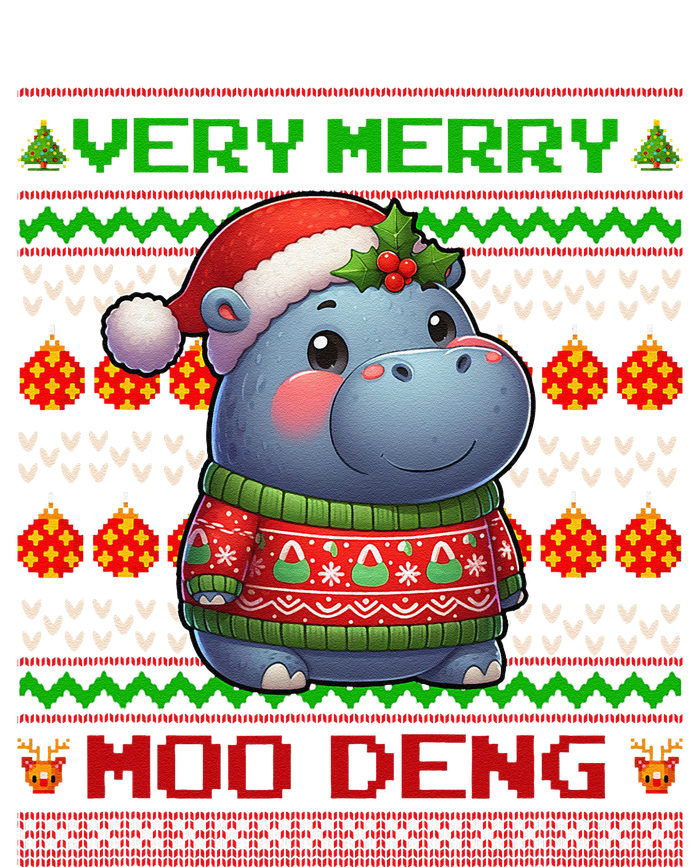 Very Merry Moo Deng Christmas Cute Hippo Moo Deng T-Shirt