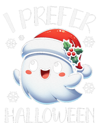 I Prefer Halloween Christmas Cute Ghost Santa Hat Long Sleeve Shirt