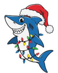 Santa Shark Christmas Lights Sharkmas Tree Xmas 2024 T-Shirt