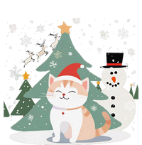 Cat In Christmas Mood Christmas Snowman Festive Cooling Performance Crew T-Shirt