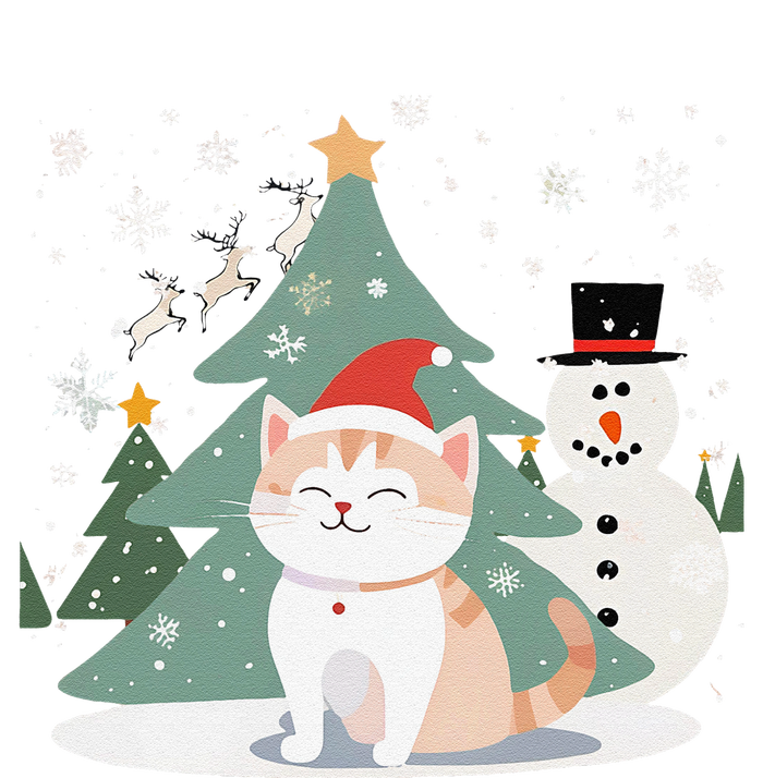 Cat In Christmas Mood Christmas Snowman Festive Cooling Performance Crew T-Shirt