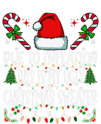 Due To Inflation Ugly Christmas Sweaters Funny Cooling Performance Long Sleeve Crew