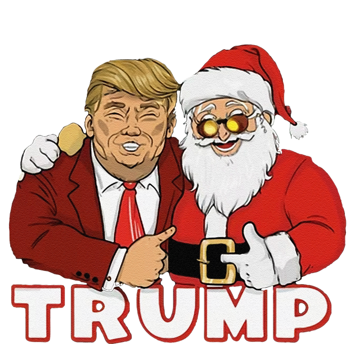 Trump With Santa Claus Funny Trump Christmas T-Shirt