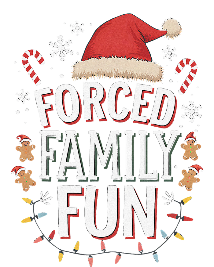 Forced Family Fun Funny Sarcastic Christmas Light Softstyle Adult Sport Polo