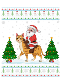 Ugly Xmas Lighting Tree Santa Riding Savannah Cat Christmas T-Shirt