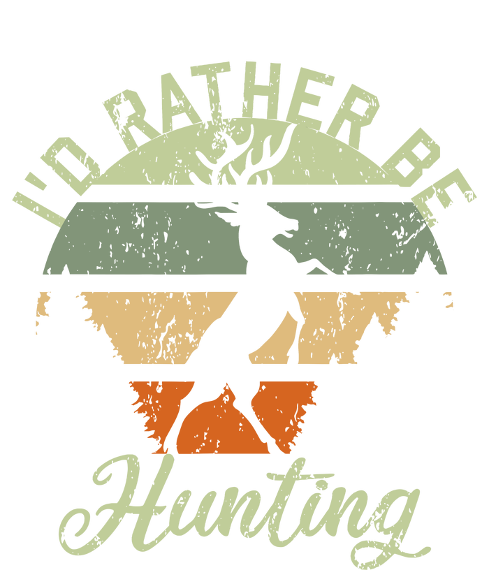 ID Rather Be Hunting Season Gifts Funny Deer Retro Hunters Full Zip Hoodie