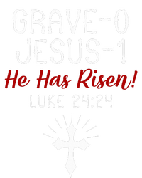 Grave 0 Jesus 1 He Has A Risen Jesus Religious Easter Luke Women's Racerback Tank