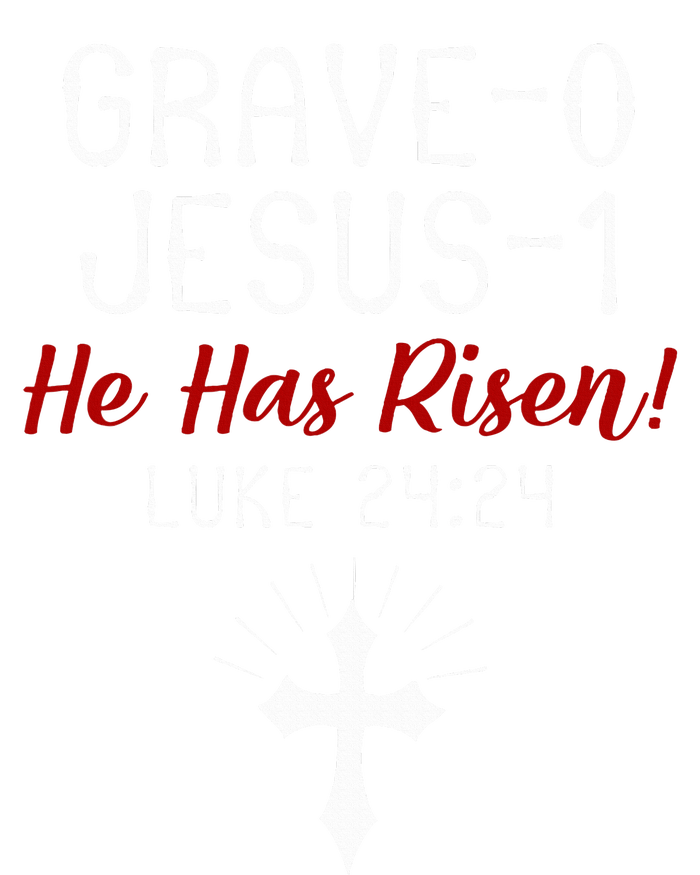 Grave 0 Jesus 1 He Has A Risen Jesus Religious Easter Luke Women's Racerback Tank