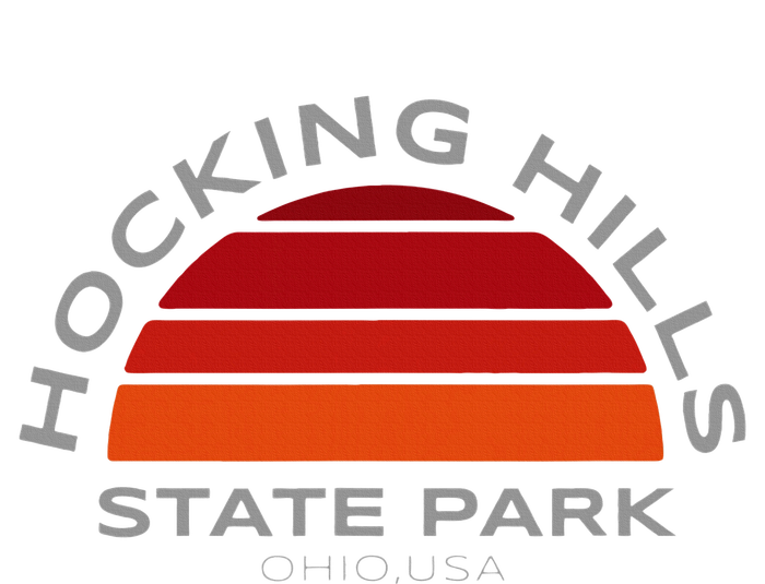 Hocking Hills Park Vintage Sunset Bumper Sticker