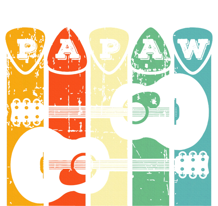 Papaw Guitar Pick Gift Guitar Player Grandpa Retro Guitarist Long Sleeve Shirt