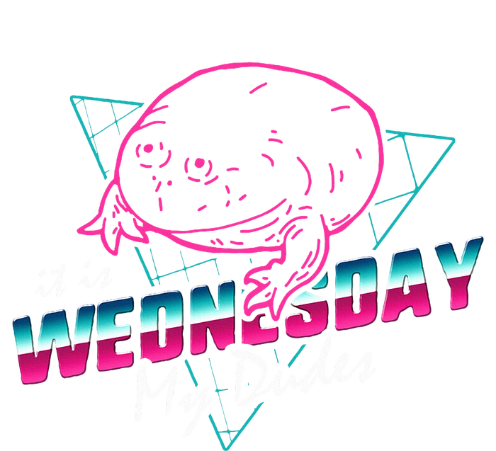 It Is Wednesday My Dudes 80s Neon T Retro Vintage Button