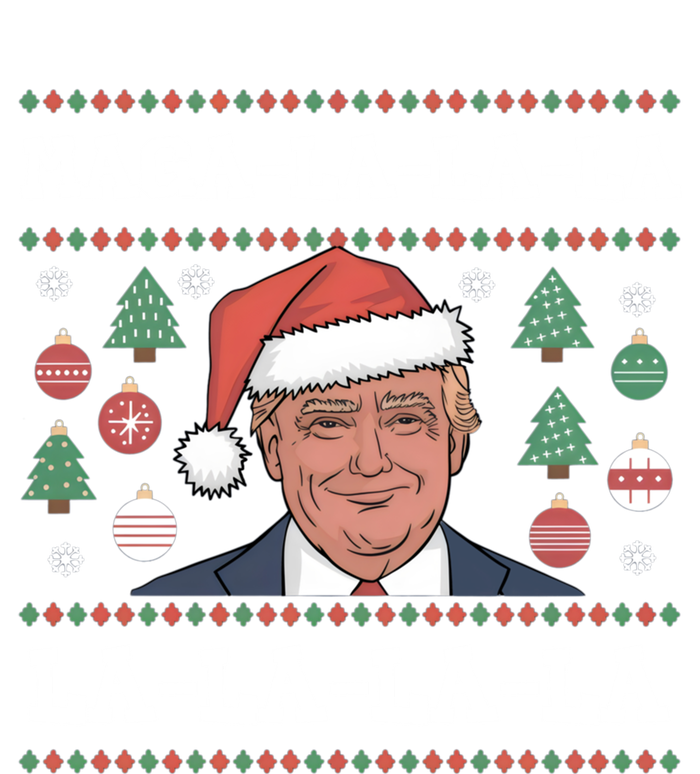 Maga La La La Donald Trump Potus 47 Ugly Christmas Gift Coaster