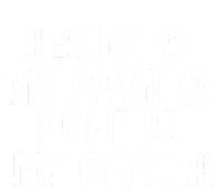 Jesus Is My Savior Pope Is My Coach Religious Quote Long Sleeve Pajama Set