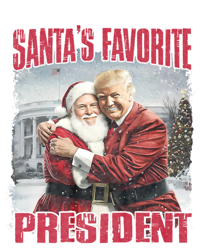 SantaS Favorite President Christmas Funny Trump Xmas Pajama T-Shirt