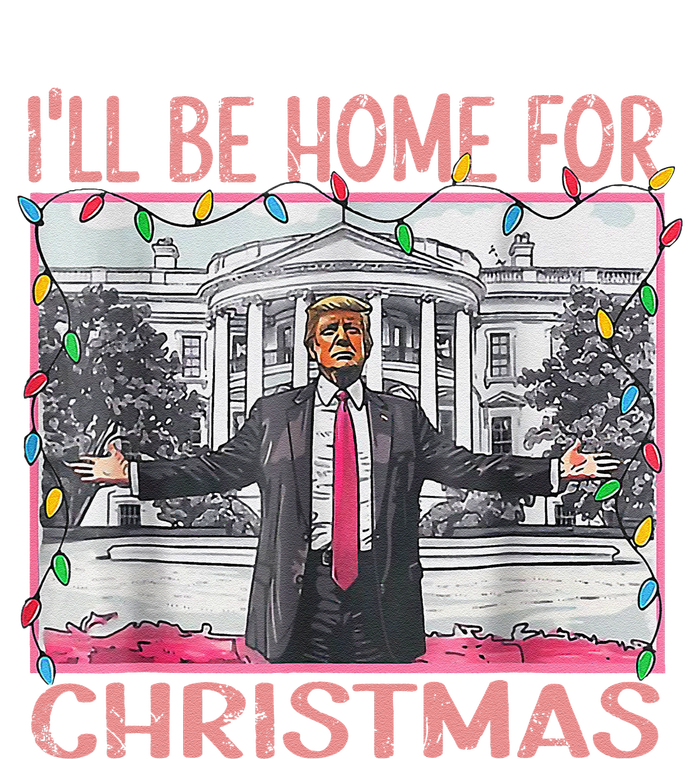 ILl Be Home For Christmas Santa Funny Trump Xmas Pajamas Cooling Performance Crew T-Shirt