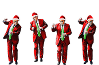 Funny Trump Dance Santa Hat Christmas Xmas Pajamas Holiday Tall Long Sleeve T-Shirt