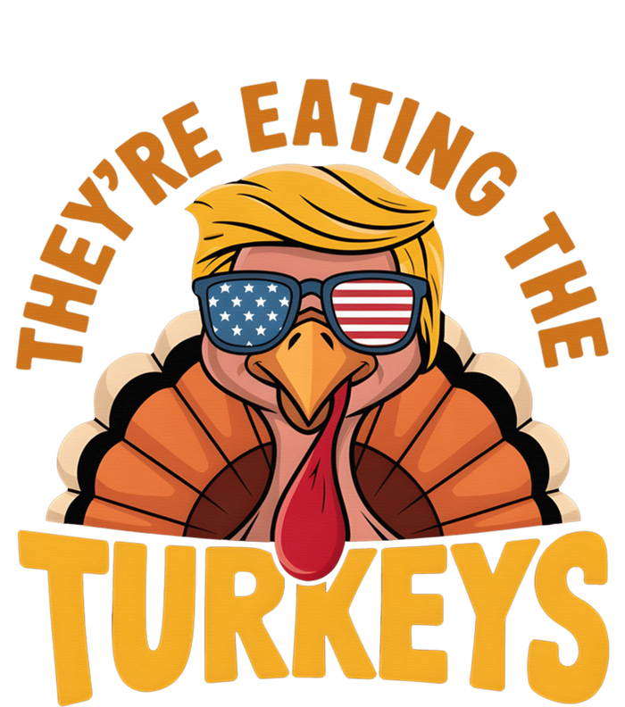 They Are Eating The Turkeys Funny Donald Trump Thanksgiving Women's Perfect Tri Tunic Long Sleeve Shirt