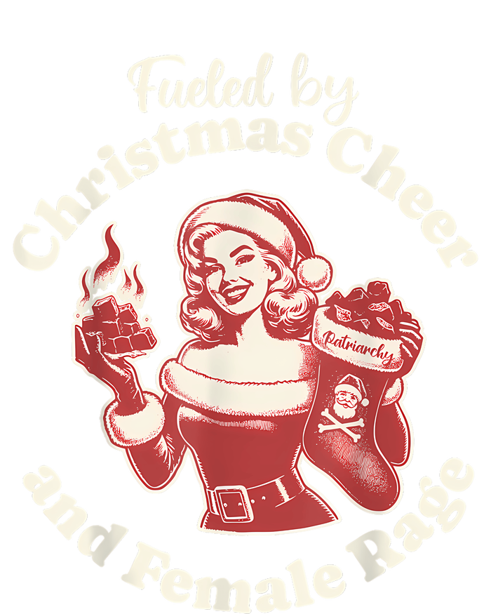 Funny Fueled By Christmas Cheer And Female Rage Patriarchy Ladies Essential Flowy Tank