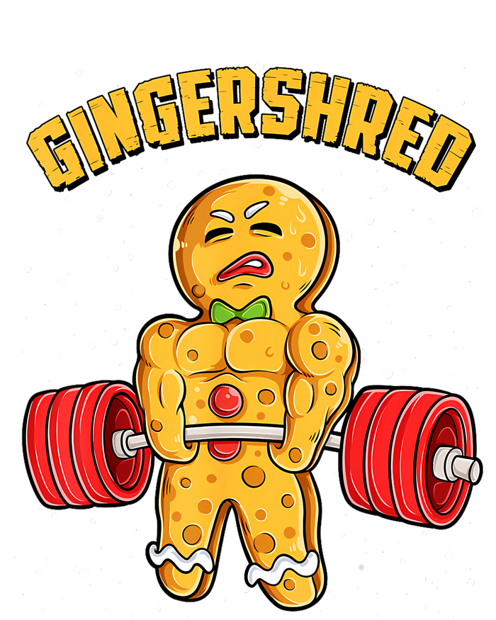 Gingershred Funny Gingerbread Man Gym Bodybuilding Christmas T-Shirt