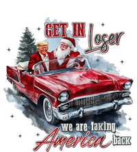 Get In Loser We Are Taking America Back Trump Santa Xmas High Crown Mesh Back Trucker Hat