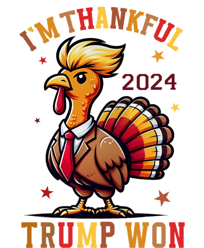 IM Thankful Trump Won Thanksgiving Trump Autumn Turkey 2024 T-Shirt