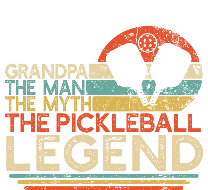 Vintage Pickleball Grandpa The Man The Myth The Legend Tie-Dye T-Shirt