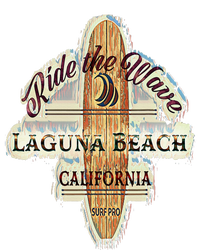 Laguna Beach Distressed Vintage Retro Surfboard Sign Coffee Mug