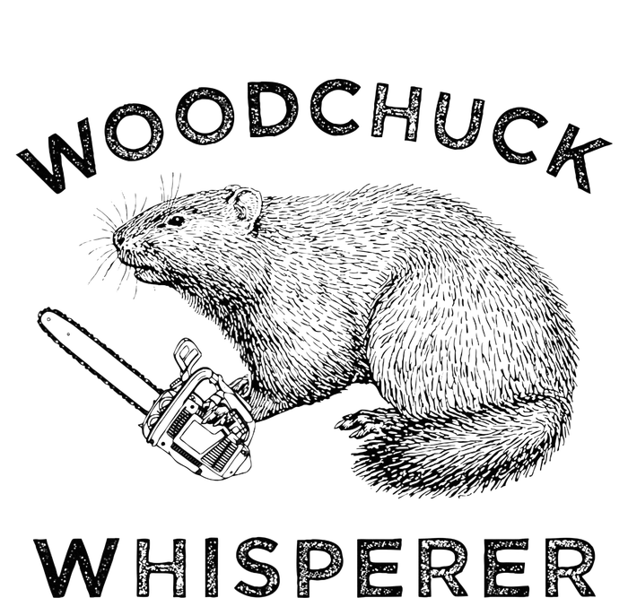 Woodchuck Funny Groundhog With Chainsaw Apparel Women's Racerback Tank