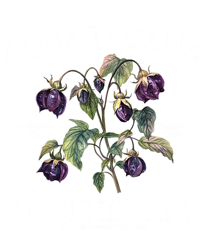 Funny Feminist Aqua Tofana Apothecary Vintage Design Women's T-Shirt