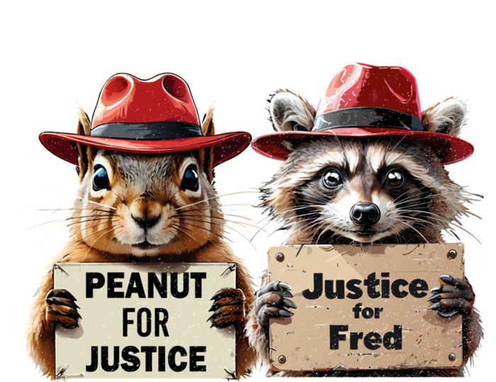 Justice For Peanut The Squirrel Justice For Fred The Raccoon Women's Fleece Hoodie