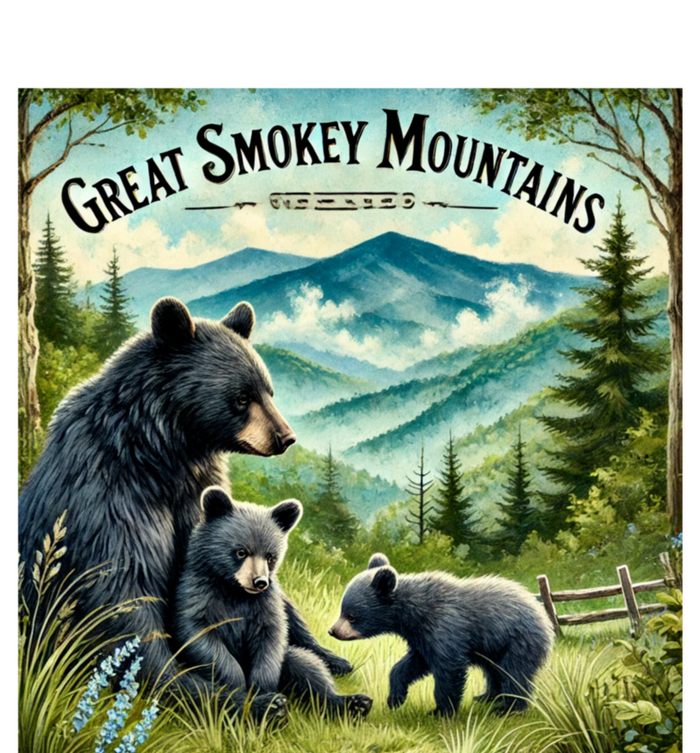 Great Smokey Mountains Black Bear Mother And Cub Tote Bag