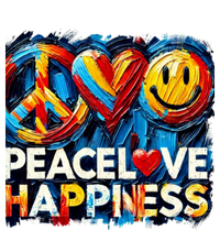 Peace Love And Happiness In Hippe Script T-Shirt