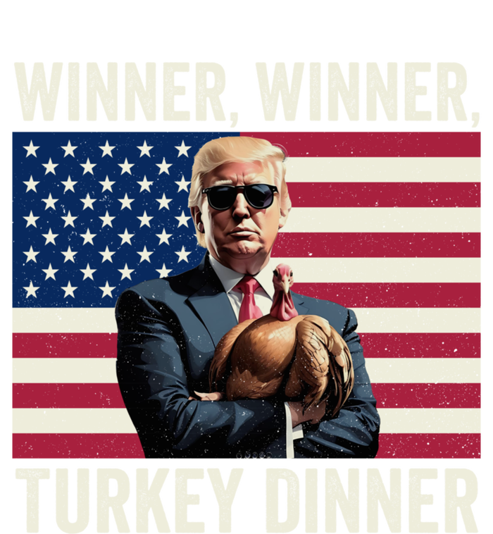 Humor Funny Trump Winner Winner Turkey Dinner Thanksgiving Women's Strappy Tank