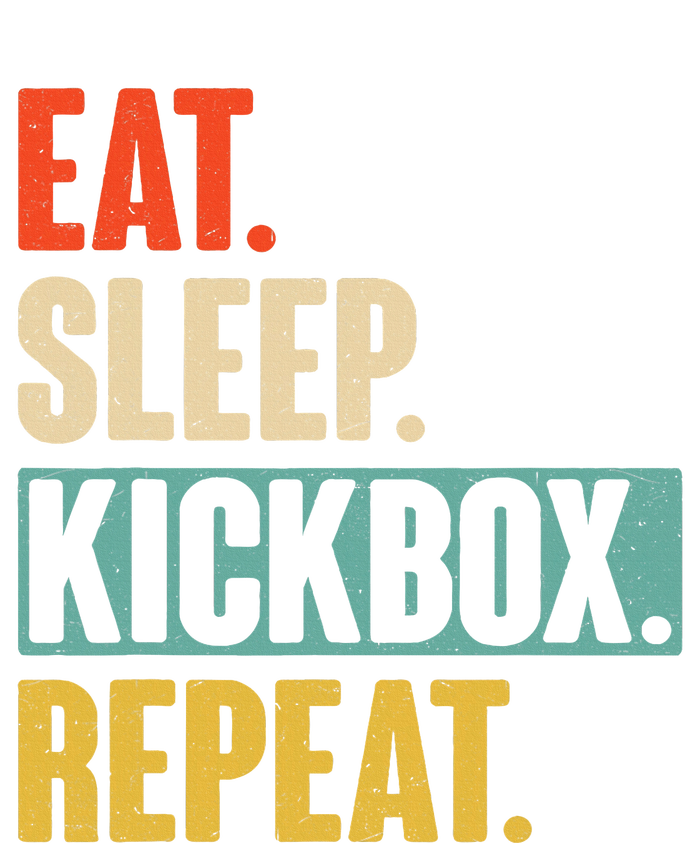 Eat Sleep Kickbox Repeat Retro Vintage Kickboxing Drawstring Bag