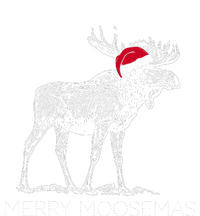 Merry Moosemas Christmas Moose With Santa Hat T-Shirt